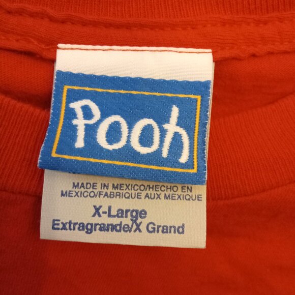 Pooh and Tigger XL Embroidered Red Short Sleeve T Shirt - Picture 5 of 5